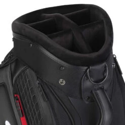 Titleist Jet Black Midsize Staff Golf Cart Bag -Golf Master Shop 2020jetblackmidsizestaffcartbagblackred3