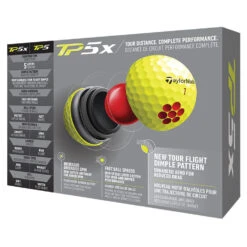 TaylorMade TP5x Golf Balls -Golf Master Shop 2021tp5xballsyellow3
