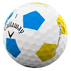 Callaway Chrome Soft Truvis Golf Balls -Golf Master Shop Callaway 2022 Chrome Soft Truvis Golf Balls White Blue Yellow 3