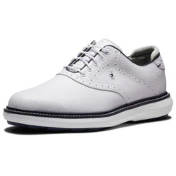 FootJoy FJ Traditions Spikeless 57927 Golf Shoes 10 FootJoy FJ Traditions Spikeless 57927 Golf Shoes -Golf Master Shop FootJoy FJ Traditions Spikeless Shoes White Navy 5