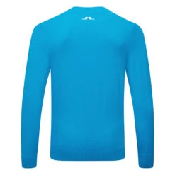 J.Lindeberg Gus Golf Sweater -Golf Master Shop J.Lindeberg SS22 Gus Sweater GMKW04726 O253 Code SWLIN075 M Blue Danube Back