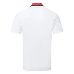 J.Lindeberg Glen Golf Polo Shirt -Golf Master Shop J.Lindeberg SS23 Glen Regular Fit Polo GMJT07614 0000 SHLIN183 White Chilli Pepper Russet Orange Back