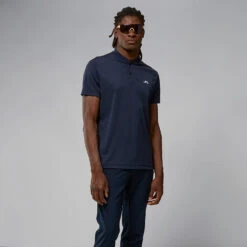 J.Lindeberg Bode Golf Polo Shirt -Golf Master Shop J.Lindeberg GMJT06478 6855 M Bode Regular Fit Polo SHLIN162 JL Navy Model 1