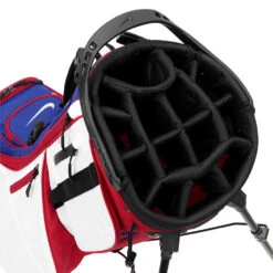 Nike Air Hybrid 2 Golf Stand Bag -Golf Master Shop Nike Air Hybrid 2 Stand Bag DR5132 679 Gym Red Dee Royal Silver 3