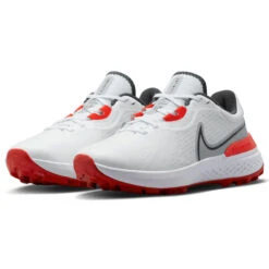 Nike Infinity Pro 2 Golf Shoes -Golf Master Shop Nike Golf Infinity Pro 2 Golf Shoes White Black Wolf Grey Picante Red 3