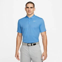 Nike Dry Victory Solid Golf Polo Shirt -Golf Master Shop Nike SS22 Dry Victory Solid Golf Polo Shirt DH0822 412 M SHNIK780 University Blue White model 1