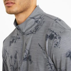 Puma Cloudspun Lowlands 1/4 Zip Golf Popover -Golf Master Shop Puma Cloudspun Lowlands 1 4 Zip Golf Popover Quiet Shade Heather 537067 02 SWPUM258 Model 2