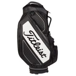 Titleist Jet Black Premium StaDry Golf Cart Bag -Golf Master Shop Titleist 2022 Tour Series Premium StaDry Cart Bag Black White 3