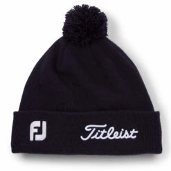 Titleist Tour Pom Pom Golf Beanie 7 Titleist Tour Pom Pom Golf Beanie -Golf Master Shop Titleist Tour Pom Pom Golf Beanie Navy White 4
