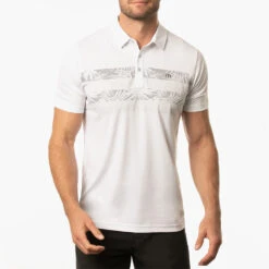 TravisMathew Activate Golf Polo Shirt -Golf Master Shop Travis Mathew SS21 Activate Golf Polo Shirt 1MW440 SHTRA055 XL White Model 1