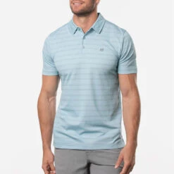 TravisMathew Tahoe Golf Polo Shirt -Golf Master Shop Travis Mathew SS21 Tahoe Polo Shirt 1MW154 Code SHTRA034 M Heather Delphinium Model 1