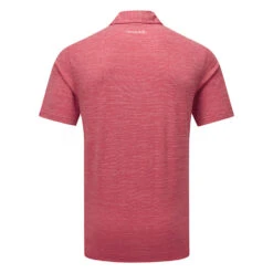 TravisMathew The Heater Golf Polo Shirt Black -Golf Master Shop Travis Mathew SS21 The Heater Golf Polo Shirt 1MW395 Code SHTRA039 M Heather Scooter Back