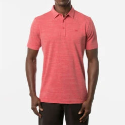 TravisMathew The Heater Golf Polo Shirt Black -Golf Master Shop Travis Mathew SS21 The Heater Golf Polo Shirt 1MW395 Code SHTRA039 M Heather Scooter model 1