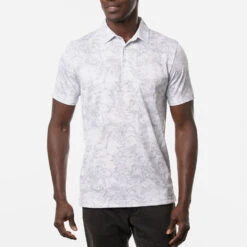 TravisMathew Stay On Target Golf Polo Shirt 9 TravisMathew Stay On Target Golf Polo Shirt -Golf Master Shop Travis Mathew SS21 Stay On Target Golf Polo Shirt 1MW104 Code SHTRA045 White Model 1