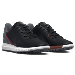 Under Armour HOVR Drive 2 SL Golf Shoes -Golf Master Shop Under Armour Hovr Drive 2 SL Golf Shoes Black Pitch Gray Electric Tangerine 3