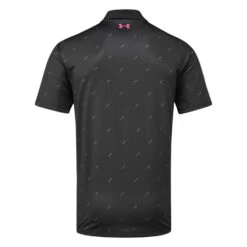 Under Armour Performance 3.0 Deuces Golf Polo Shirt -Golf Master Shop Under Armour SS23 Performance 3.0 Deuces Polo Shirt 1377378 001 SHUND316 S Black Still Water Rebel Pink Back