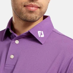 FootJoy Stretch Pique Solid Golf Polo Shirt -Golf Master Shop footjoy pique ss shirt ath 91820 purple Model 2