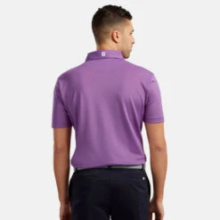 FootJoy Stretch Pique Solid Golf Polo Shirt -Golf Master Shop footjoy pique ss shirt ath 91820 purple Model 3