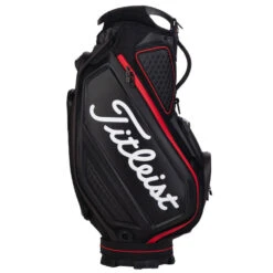 Titleist Jet Black Golf Tour Staff Bag -Golf Master Shop jetblackstafftourbagblackred4